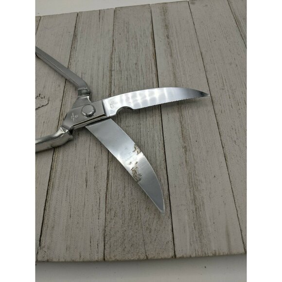 AS Italy Chrome Kitchen Shears Scissors Bone Poultry Shellfish 10 1/2" - Picture 5 of 9